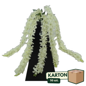 50szt Wisteria sztuczna gałązka biała wys:90cm