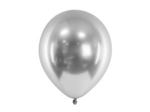 10szt balony Glossy 30cm srebrny
