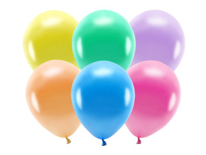 100szt Balony Eco 26cm metalizowane, mix