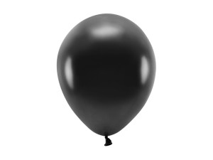 100szt Balony Eco 26cm metalizowane, czarny