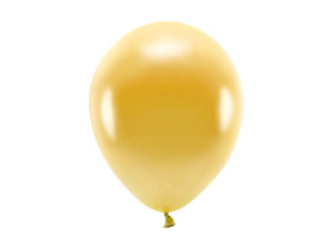 100szt Balony Eco 26cm metalizowane, złoty
