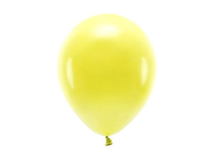 10szt Balony Eco 26cm pastelowe, żółty