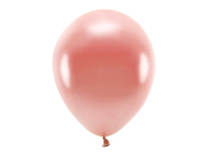 10szt Balony Eco 30cm metalizowane, różowe złoto