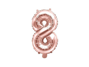 balon foliowy wys:40cm(16") Cyfra "8" rosegold
