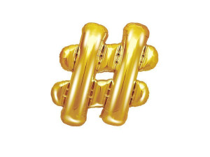 balon foliowy # wys:35cm złoty