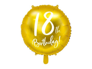 balon foliowy pastylka szer:45cm 18th Birthday