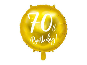balon foliowy pastylka szer:45cm 70th Birthday