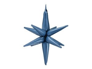 Balon foliowy Gwiazda 3D wys:105cm granatowa