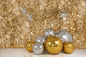 Balon foliowy Gwiazda 3D wys:70cm srebrna