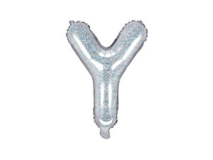 Balon foliowy Litera ''Y'', 35cm, holograficzny
