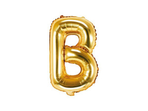 balon foliowy Litera "B" wys:35cm złoty