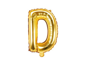 balon foliowy Litera "D" wys:35cm złoty