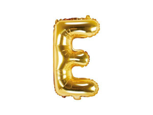balon foliowy Litera "E" wys:35cm złoty