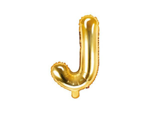 balon foliowy Litera "J" wys:35cm złoty