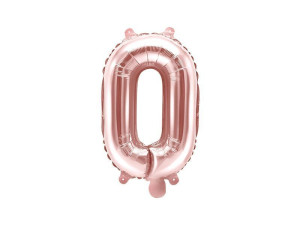 balon foliowy Litera "O" wys:35cm rosegold