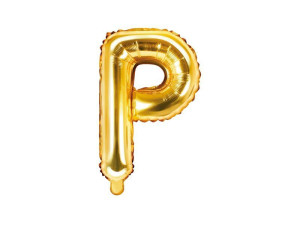 balon foliowy Litera "P" wys:35cm złoty