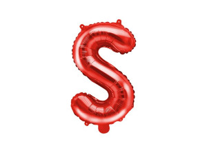 Balon foliowy Litera ''S'', 35cm, czerwony
