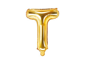 balon foliowy Litera "T" wys:35cm złoty