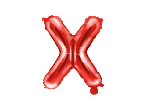 Balon foliowy Litera ''X'', 35cm, czerwony