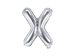balon foliowy Litera "X" wys:35cm srebrny
