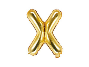 balon foliowy Litera "X" wys:35cm złoty