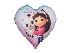 Balon foliowy serce Koci Domek Gabi szer:45cm