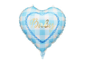 Balon foliowy serce ''Baby'' szer:45cm niebieski