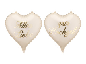 2szt Balony foliowe serca ''Alles Liebe zur Hochze