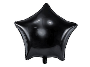balon foliowy gwiazdka szer:48cm czarna