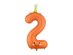 Balon foliowy Cyfra ''2'' 113cm pomarańczowy