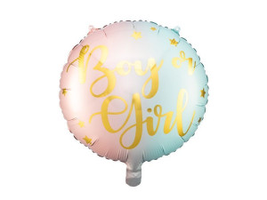 balon foliowy pastylka "boy or girl" szer:45cm