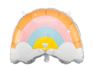 balon foliowy tęcza wys:40cm szer:55cm pastelowy