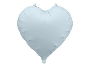 balon foliowy Serce szer:45cm mglisty niebieski