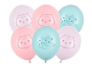 6szt Balony Strong 27 cm, Koci Domek Gabi