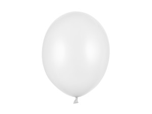 10szt balony Strong 30cm Metallic pure white