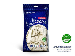 50szt balony Strong 30cm Metallic Pure White