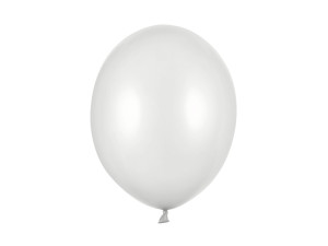 50szt Balony Strong 30cm metallic silver snow