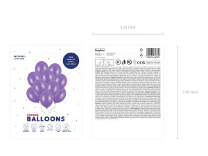 10szt balony Strong 30cm Metallic Purple