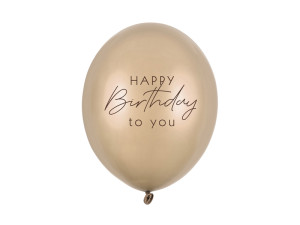 50szt Balony 30 cm, Happy Birthday, Metallic Cold