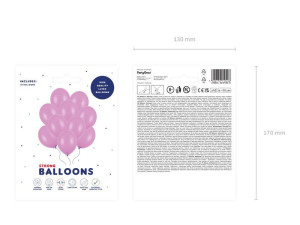 10szt balony Strong 30cm pastel fuchsia