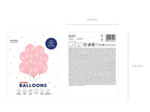 10szt balony Strong 30cm pastel baby pink