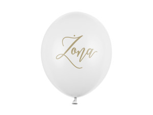 50szt Balony 30cm, Żona, Pastel Pure White