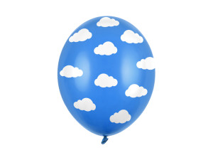 50szt Balony 30cm, Chmurki, Pastel Corn. Blue