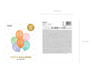 6szt balony 30cm Kropki