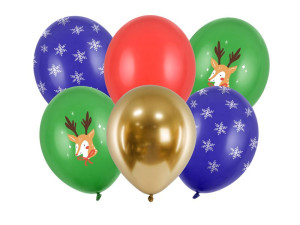 Balony 30 cm Merry Christmas, mix
