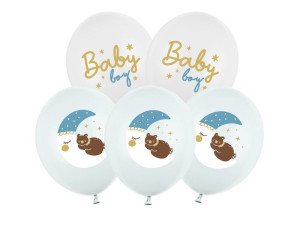 6szt balony 30cm Baby boy, mix