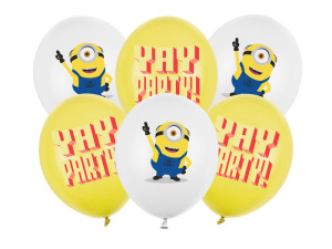 6szt Balony Strong 30 cm Minionki z nadrukiem, mix