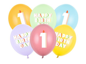 6szt balony 30cm 1, mix