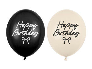 50szt Balony Strong Happy Birthday Kokardki, 30 cm