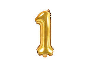 balon foliowy wys:40cm(16") Cyfra "1" złota
